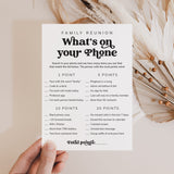 Family Reunion Game Whats On Your Phone Activity Printable