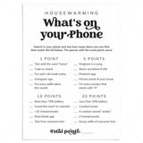Whats On Your Phone Housewarming Party Game Digital Download by LittleSizzle