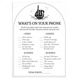 Bride or Die Bridal Shower Game Whats In Your Phone Instant Download by LittleSizzle