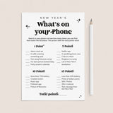 New Year's Eve What's On Your Phone Game Printable by LittleSizzle