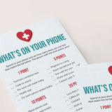 Nurses Party Game What's On Your Phone Printable