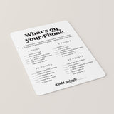 Fun Icebreaker Game What's On Your Phone Printable
