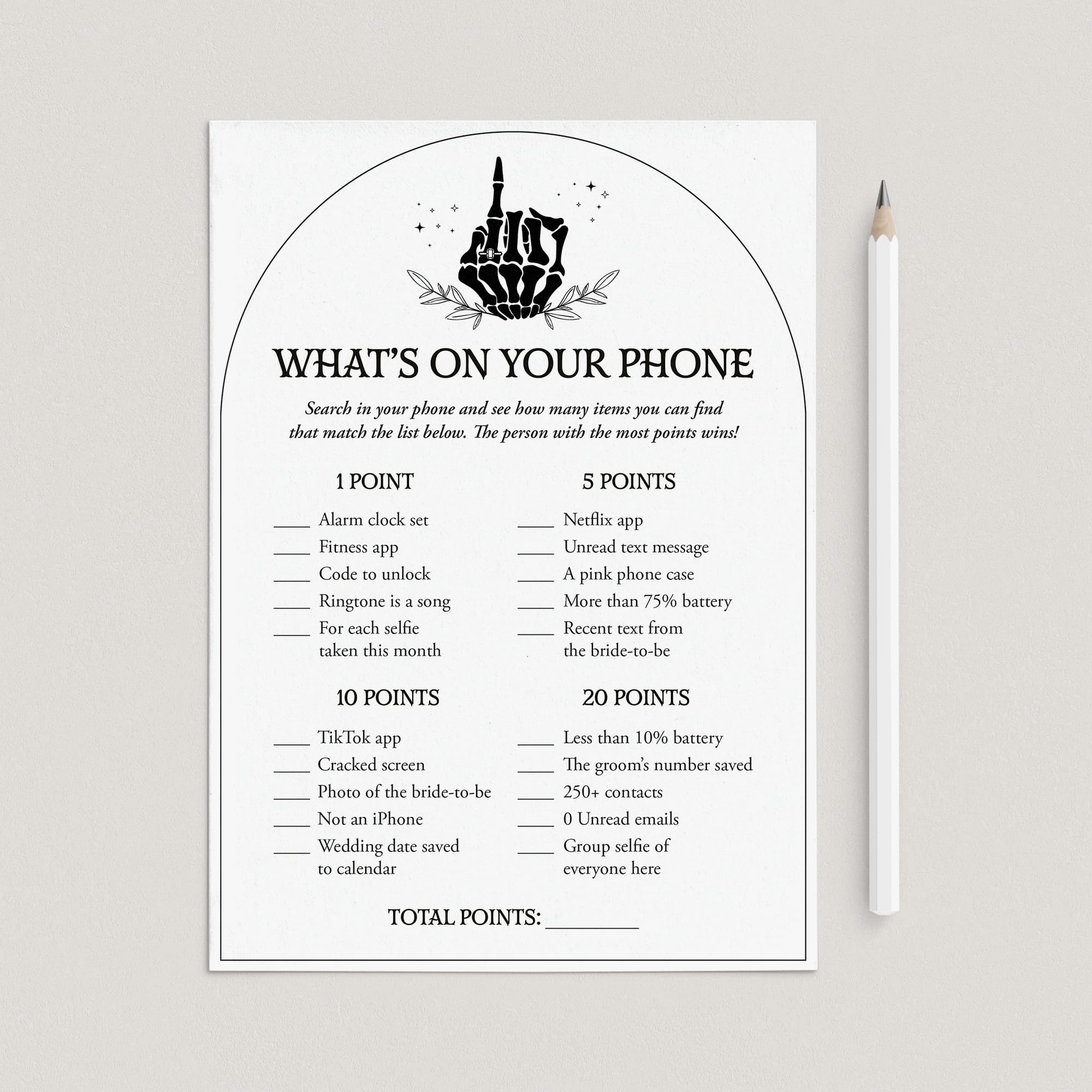 Bride or Die Bridal Shower Game Whats In Your Phone Instant Download by LittleSizzle