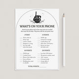 Bride or Die Bridal Shower Game Whats In Your Phone Instant Download by LittleSizzle