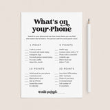 Office Party Printable What's On Your Phone Game by LittleSizzle