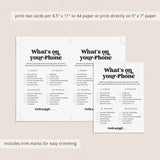 Fun Icebreaker Game What's On Your Phone Printable