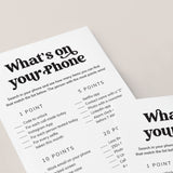 Office Party Printable What's On Your Phone Game