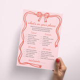 Wavy Border Bachelorette Party Games Pack Printable