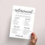 Retirement What's On Your Phone Game Printable