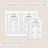 Wavy Border Graduation Party Game What's On Your Phone Printable