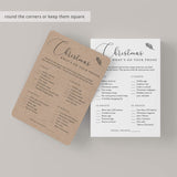 Rustic Christmas Game Whats On Your Phone Printable