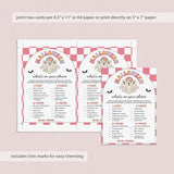 Pink Halloween Party Game What's On Your Phone Printable
