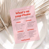 Valentine's Day Phone Game Printable