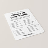 Family Reunion Game Whats On Your Phone Activity Printable