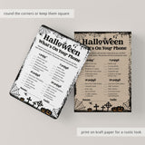 Printable Halloween Whats On Your Pone Activity for Adults
