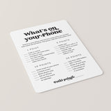 Office Party Printable What's On Your Phone Game
