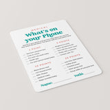 Medical What's On Your Phone Game Printable
