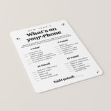 New Year's Eve What's On Your Phone Game Printable