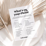 Fun Icebreaker Game What's On Your Phone Printable