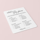 Funny Birthday Game What's On Your Phone Printable