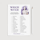 Haunted Mansion Halloween Party Game Which Witch Printable by LittleSizzle