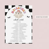 Ghouls Halloween Party Game Which Witch Printable