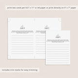 Who Am I Wedding Shower Game Printable
