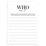 Class Reunion Memory Game Who Am I Printable by LittleSizzle