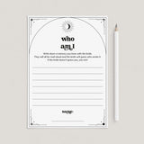 Who Am I Bridal Shower Icebreaker Game Printable Celestial Theme by LittleSizzle