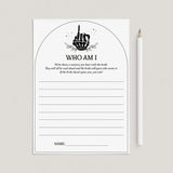 Bride or Die Bridal Shower Icebreaker Game Who Am I by LittleSizzle