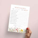 Wildflower First Birthday Party Games Bundle Printable