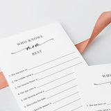 Who Knows Mom Best Game for Mother's Day Printable