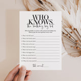 Who Knows The Birthday Boy Best Game Printable
