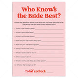 Pink Red Bridal Shower Game Who Knows The Bride Best by LittleSizzle