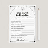 Who Knows The Bride Best Game Printable | Written In The Stars theme by LittleSizzle