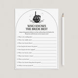 Bride or Die Bridal Shower Game Who Knows Bride Best Questions by LittleSizzle