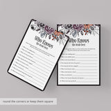 Gothic Bridal Shower Game Who Knows The Bride Best Printable