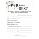 How Well Do You Know The Anniversary Couple Game Printable by Littlesizzle