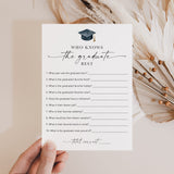 Who Knows The Grad Best Quiz Printable