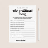Who Knows The Graduate Best Questions Printable by LittleSizzle