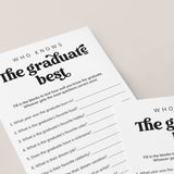 Who Knows The Graduate Best Questions Printable
