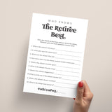 Who Knows The Retiree Best Questions Printable