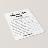 Who Knows The Retiree Best Questions Printable