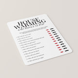 Moving In Together Game Who Knows Us Best Printable