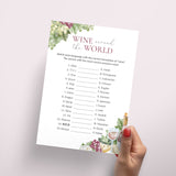 Wine Themed Party Wine Around The World with Answer Key