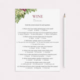 Printable Wine Trivia with Answers by LittleSizzle