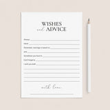 Printable Wedding Wishes and Advice Cards by LittleSizzle