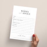 Printable Wedding Wishes and Advice Cards