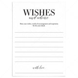Wishes and Advice Cards for the Anniversary Couple Printable by LittleSizzle