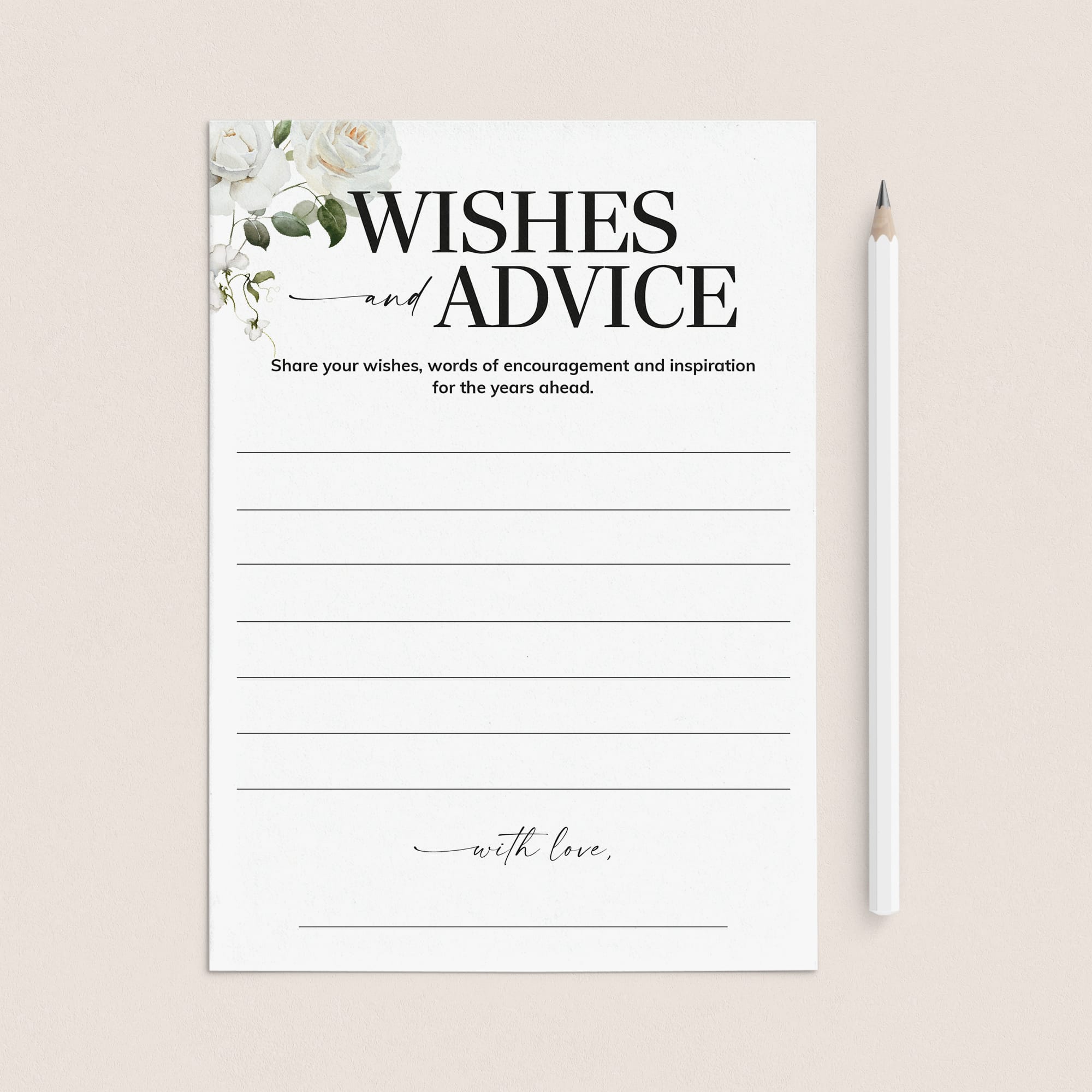 Happy Anniversary Wishes & Advice for the Couple Printable Cards by LittleSizzle